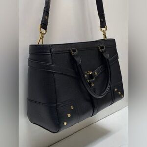 Ava Carrington Stockholm Satchel Black - 24k gold plated hardware - $625